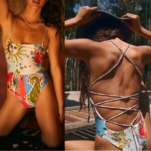 NWT Free People Agua Bendita Kali embellished One Piece